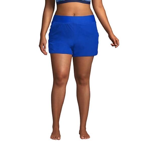 Land’s End plus size Swim Shorts 3” inseam quick dry panty Electric Blue Var - Picture 5 of 7